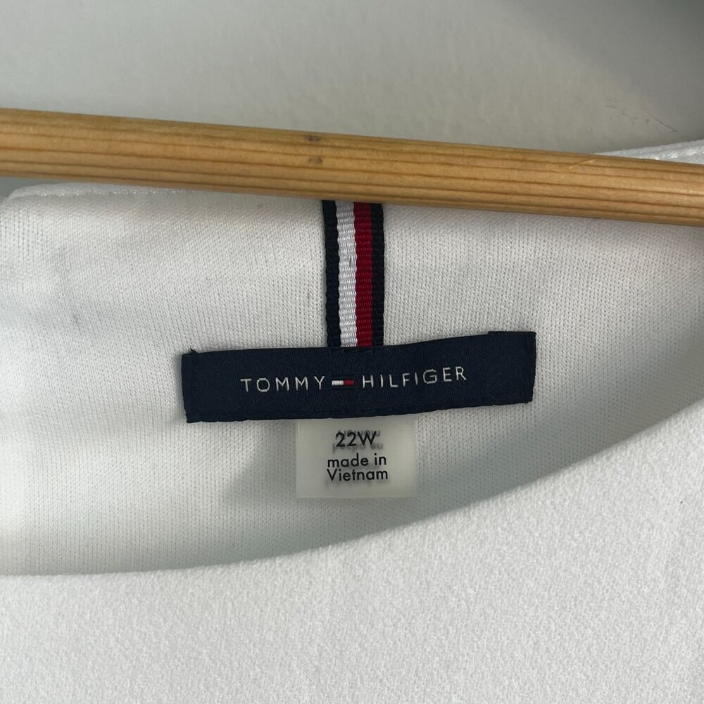 NWT Tommy Hilfiger Shift Dress Ivory Ruffle Sleeve - Picture 5 of 5